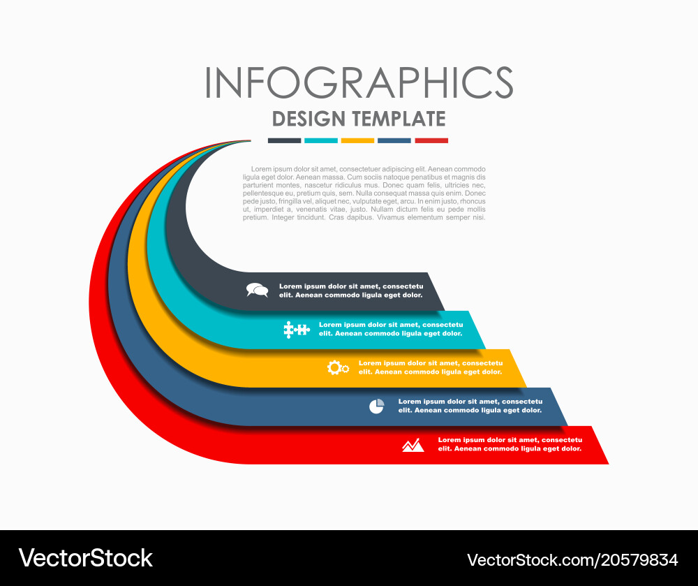 Workflow & Process Infographic Template Vector Image