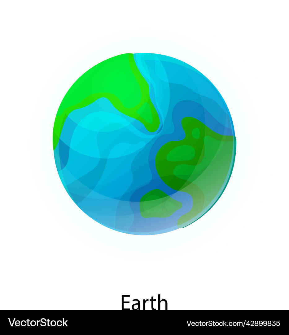 Earth space planet composition Royalty Free Vector Image