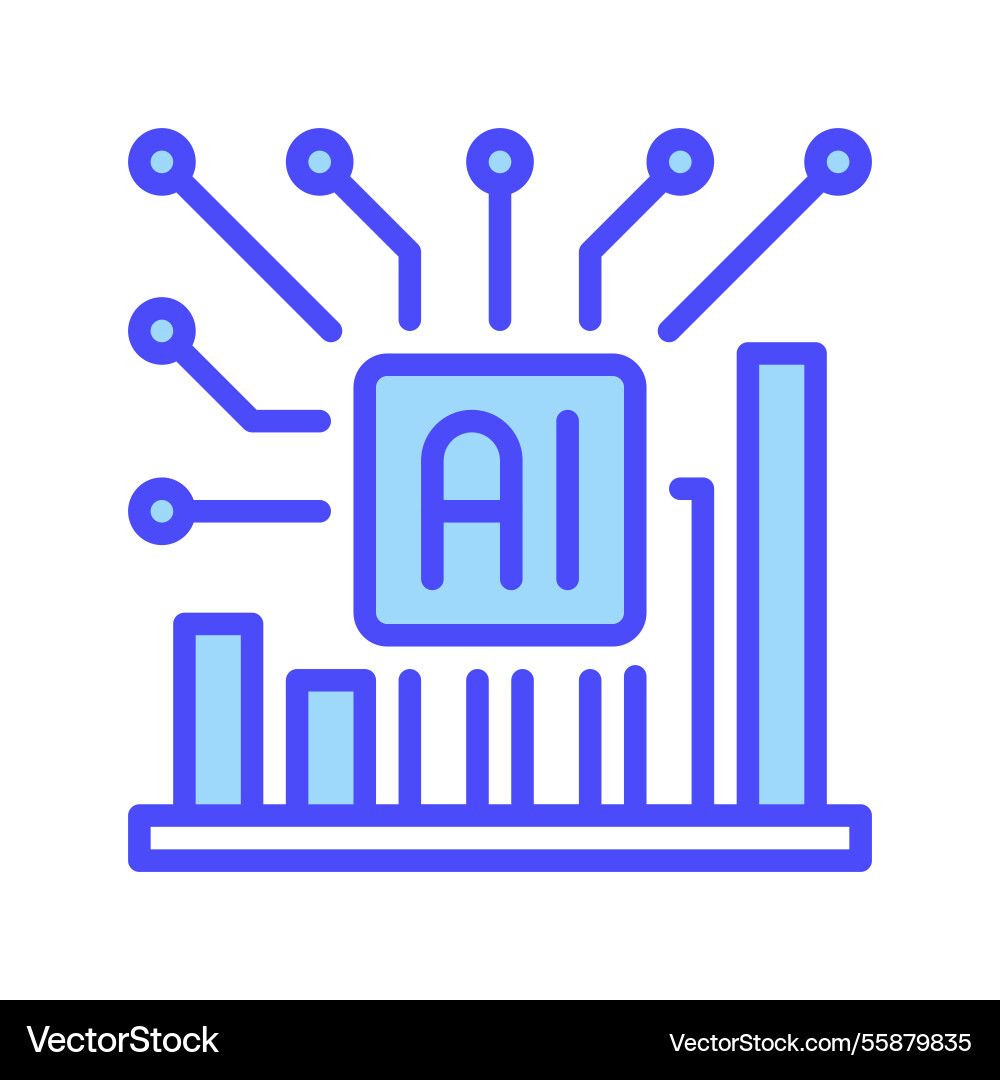 Machine learning line icon linear style sign Machine learning line icon linear style sign vector image