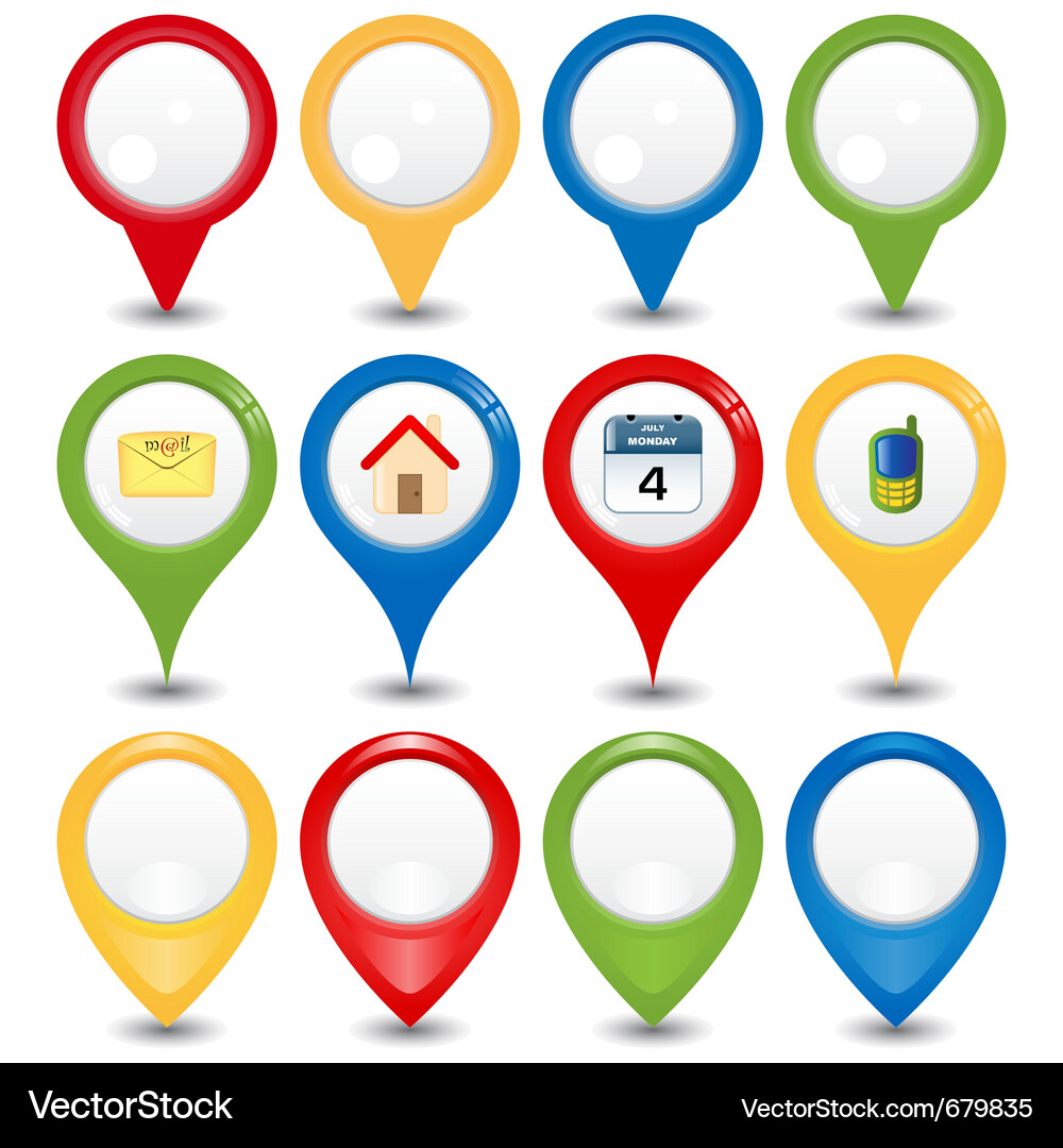 Pointer Icons Collection Vector Image