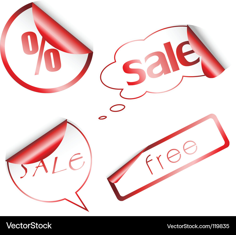 Sale tags Vector Image