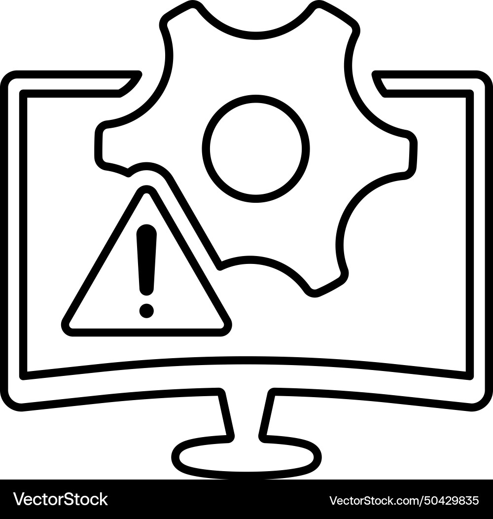 System error alert icon Vector Image