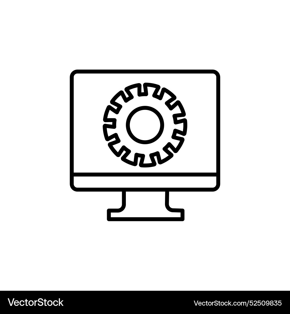 Technical support icon computer service gears Vector Image
