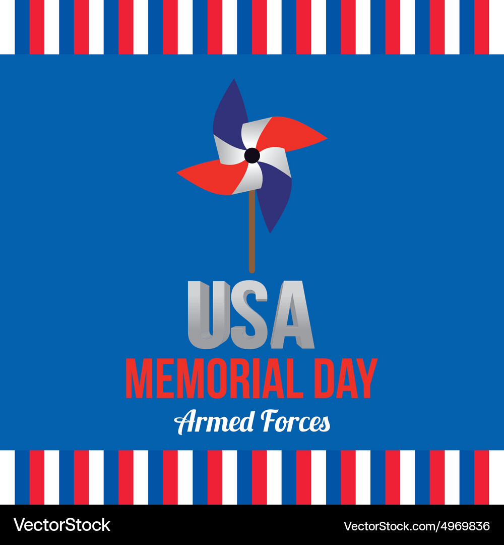Abstract memorial day with some special objects Vector Image