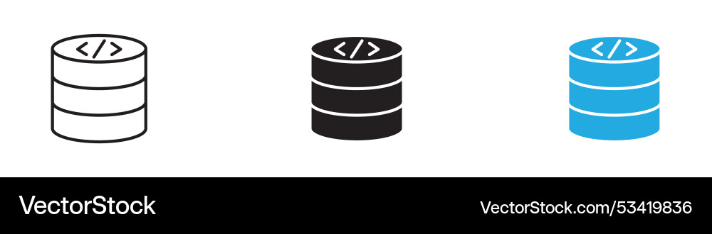 Database icon thin line vector image