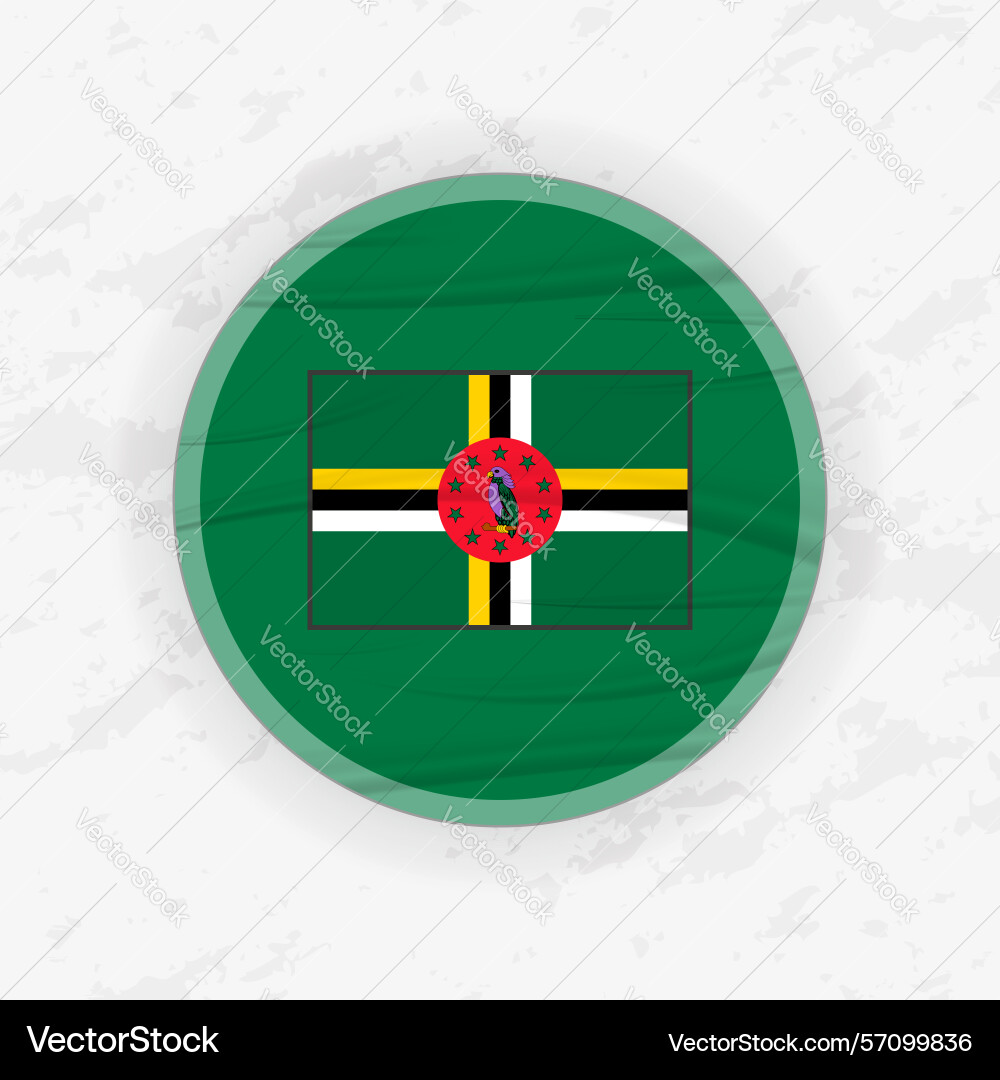 Dominican flag in a circular emblem design Vector Image
