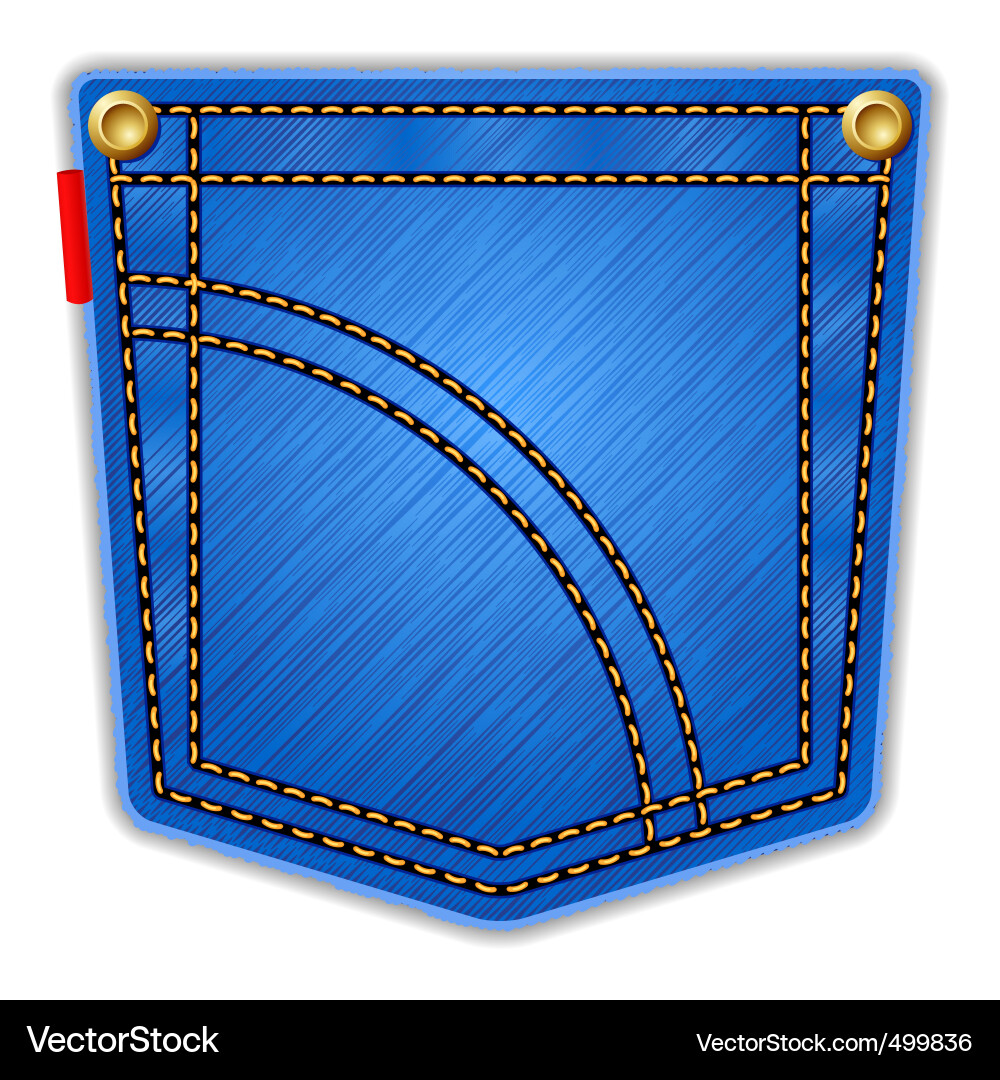 Jeans pocket vector image