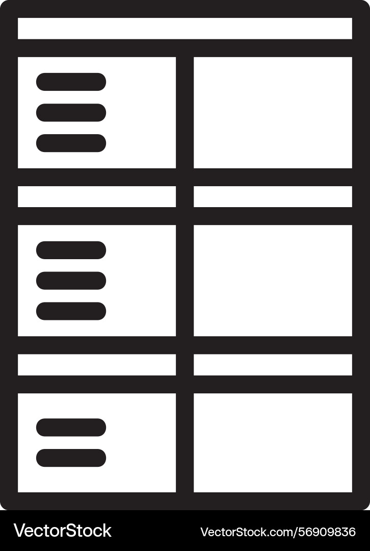 Job application form linear style icon design vector image