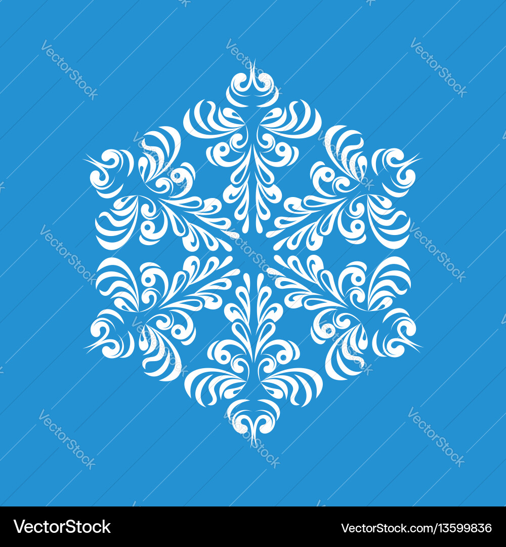 Melting snowflake icon simple style Vector Image