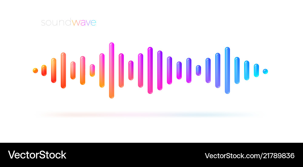 Multicolored sound wave equalizer Royalty Free Vector Image