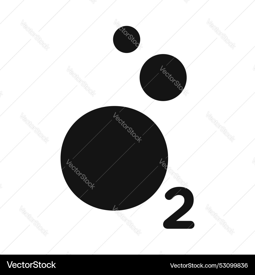 Oxygen o2 icon isolated on white background Oxygen o2 icon isolated on white background vector image