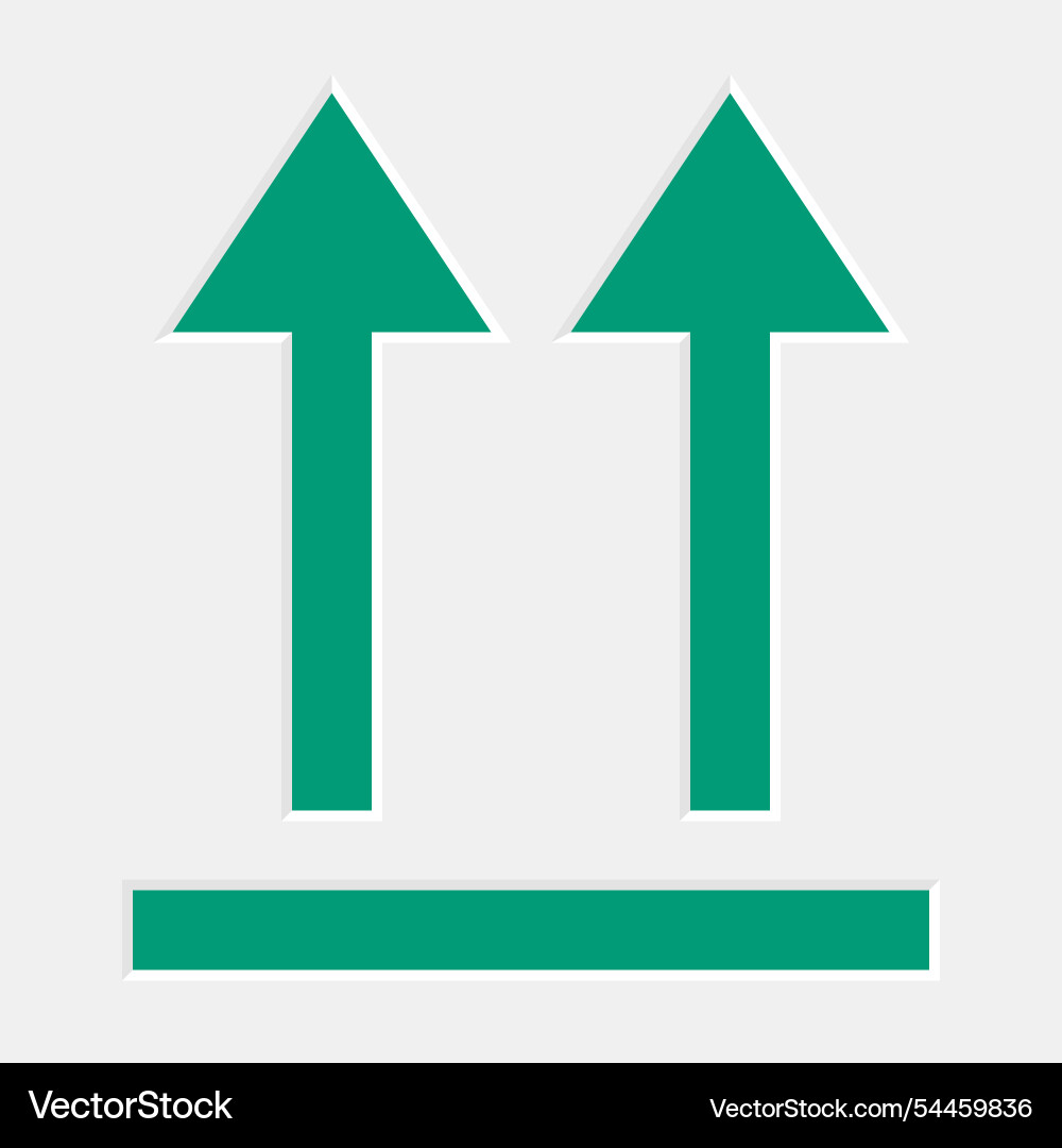 This way up correct orientation indicator Vector Image