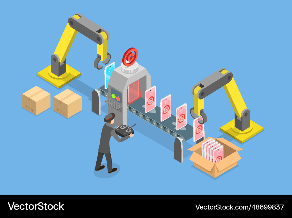 3d isometric flat conceptual Royalty Free Vector Image