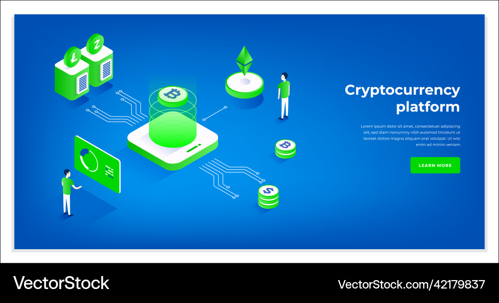 Bitcoin mining farm cryptocurrency platform web Bitcoin mining farm cryptocurrency platform web vector image