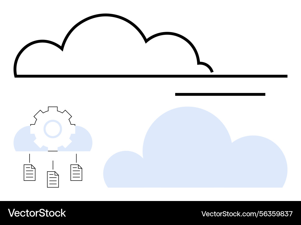 Cloud Computing mit Dokumentenfreigabe und Einstellungen Cloud Computing mit Dokumentenfreigabe und Einstellungen vektorbild
