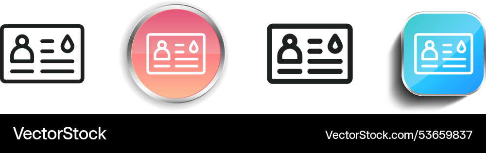 Donor icon thin linear regular and button style vector image