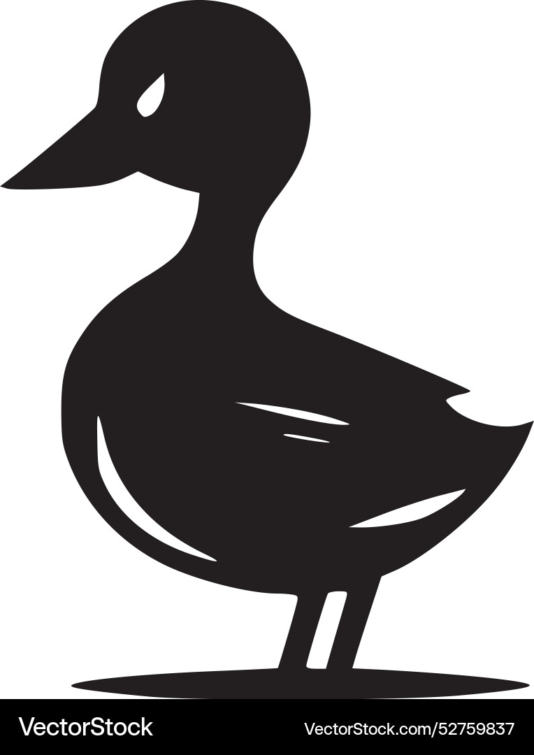 Duck - schwarz-weiß isolierte Ikone Duck - schwarz-weiß isolierte Ikone vektorbild