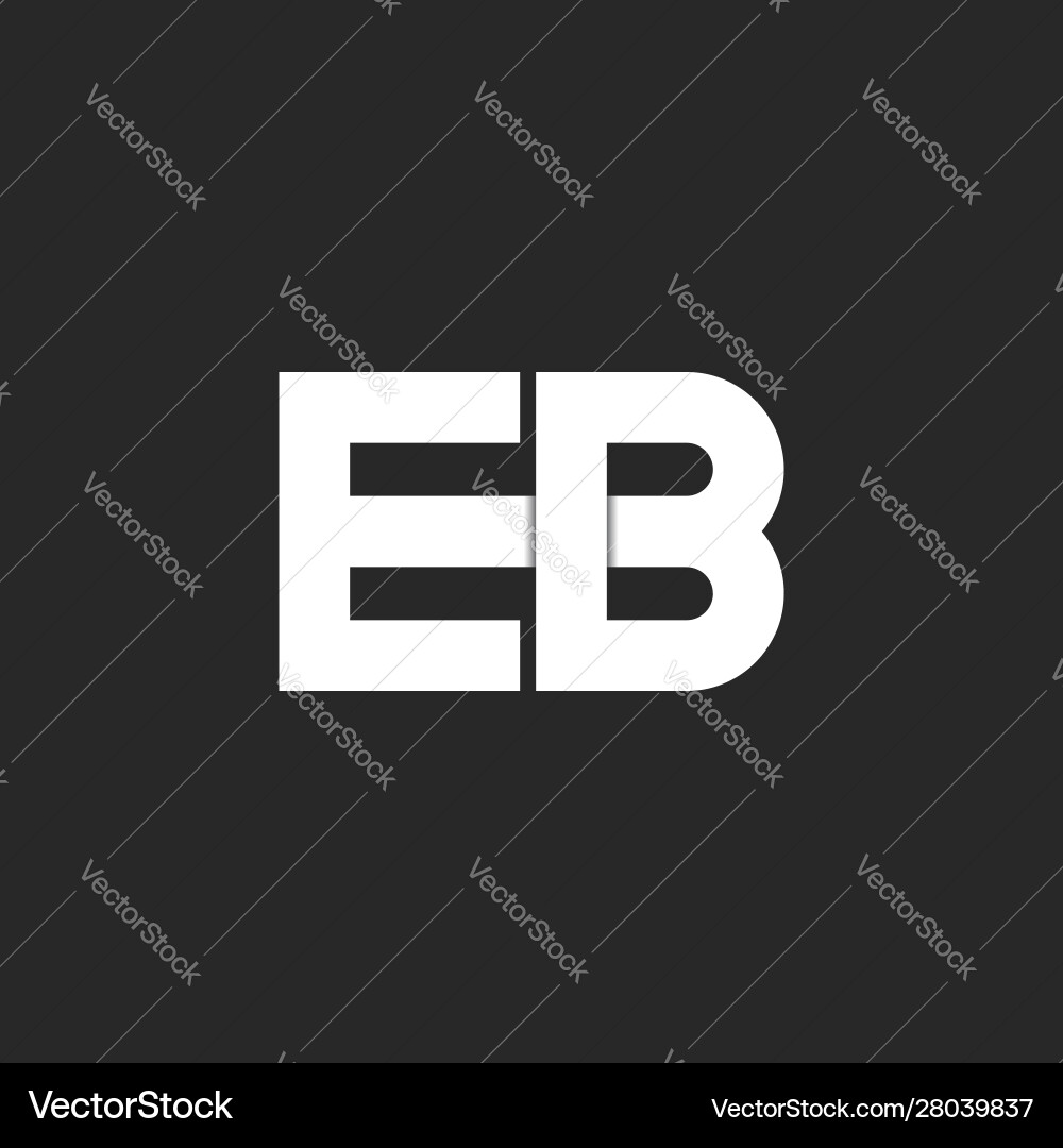 EB Initials Monogram Logo Vektorbild