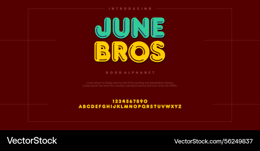 June bros minimalist display font design Vector Image