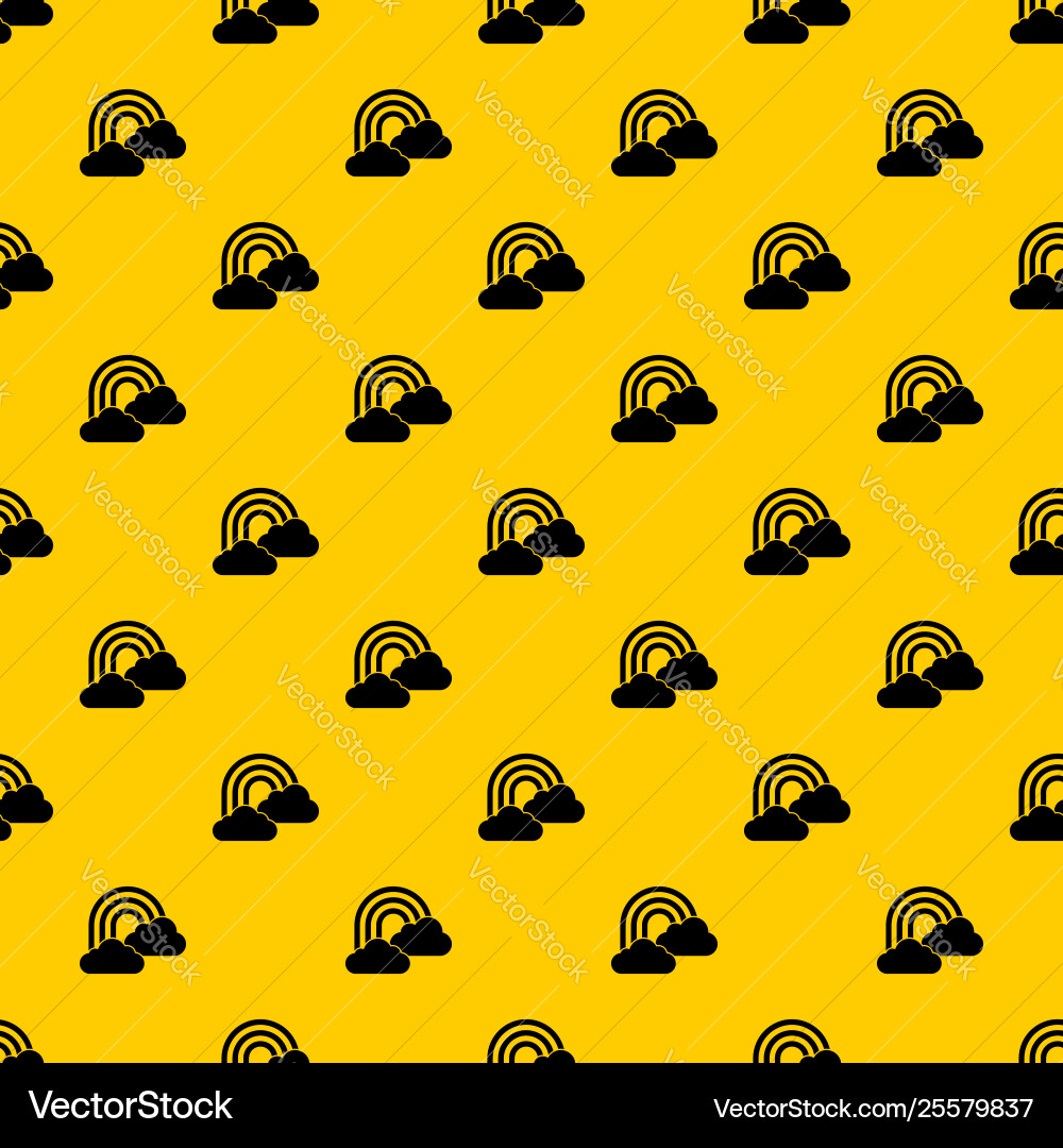 Rainbow and clouds pattern Vector Image