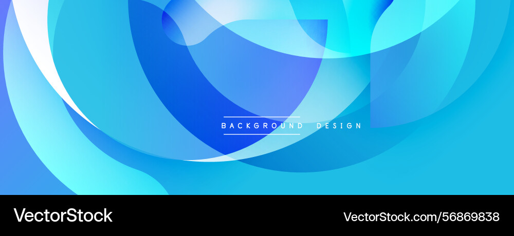 Abstract blue waves flowing shapes create dynamic Vector Image