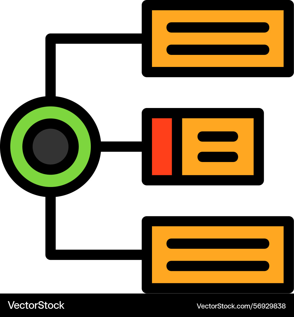 Algorithm Linie gefüllt Stil Icon Design vektorbild