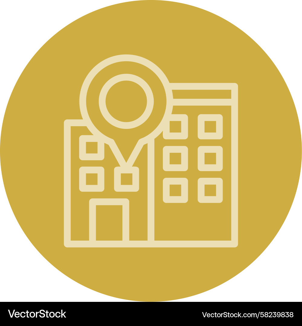 Bitcoin Line Multi Color Location Icon Vector Image