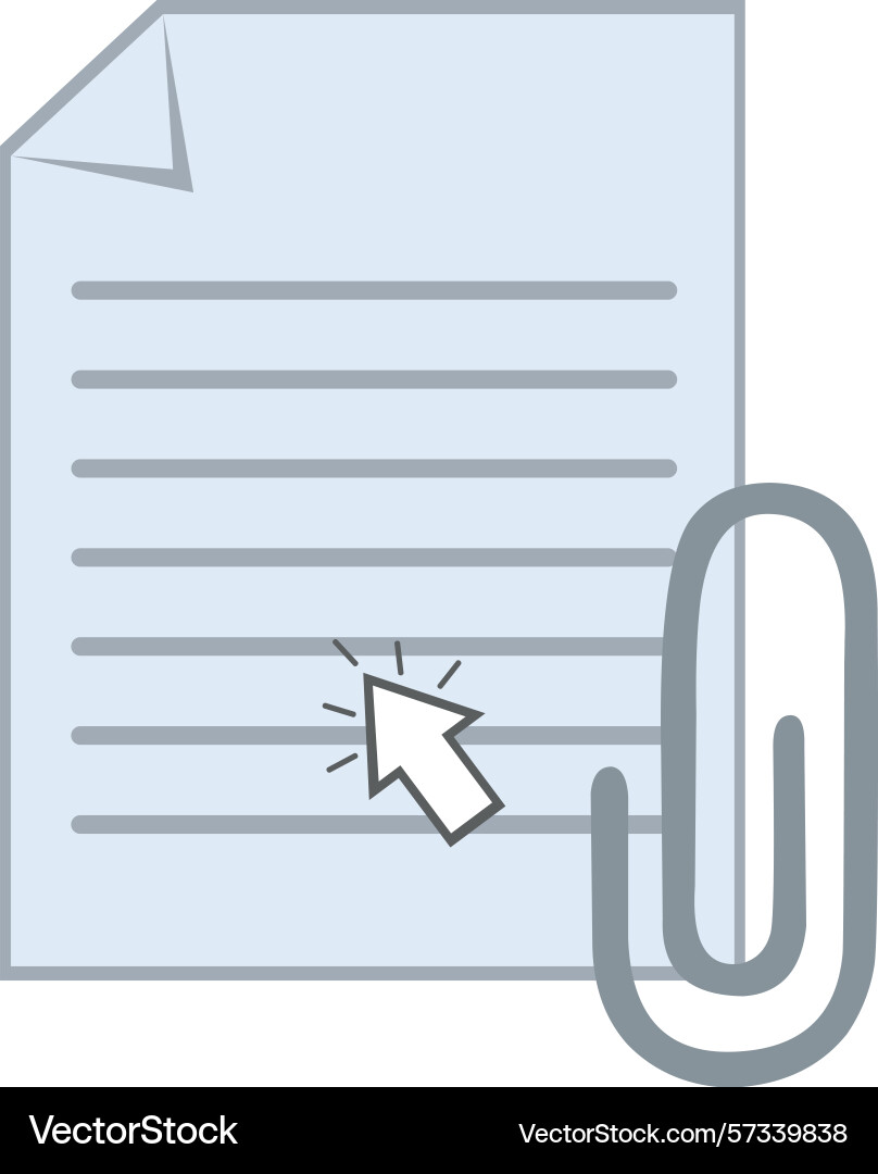 Computer mouse click attach file vector image