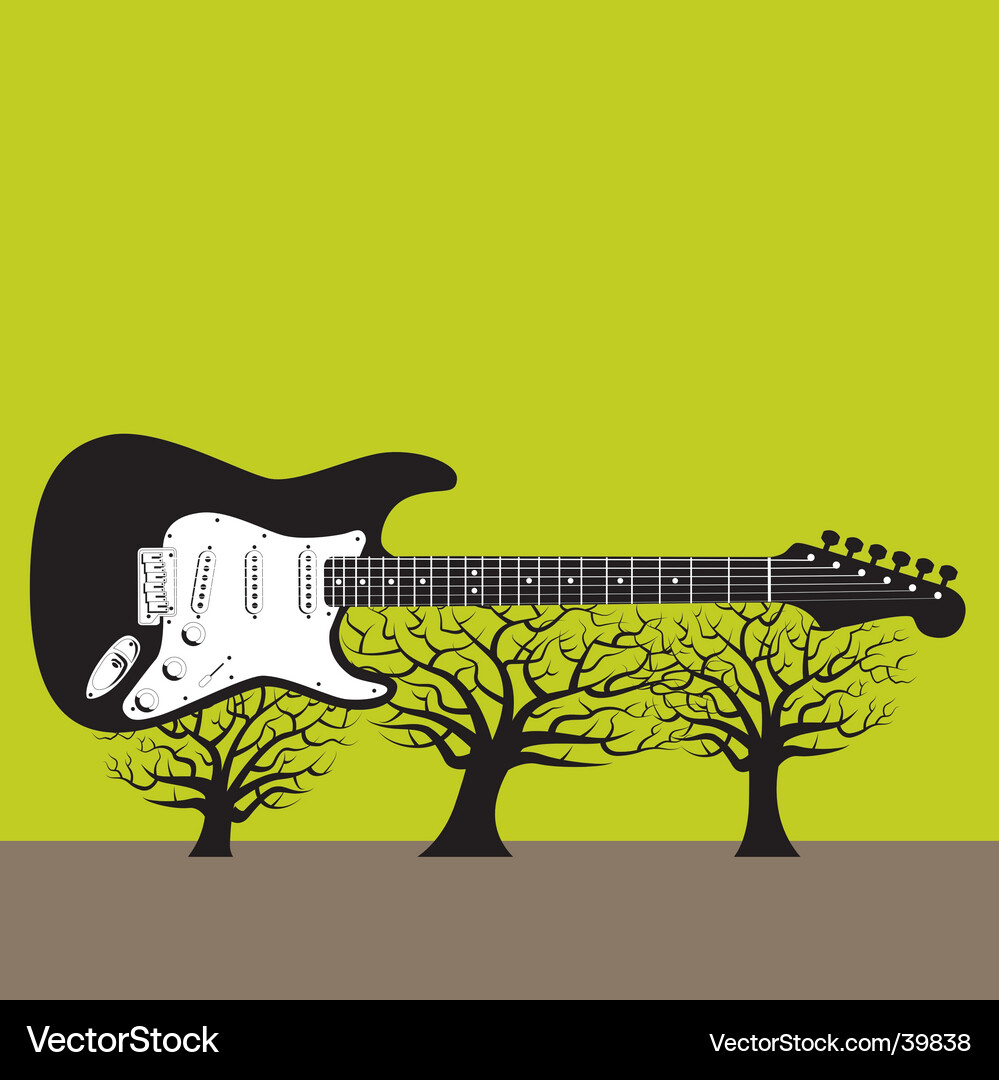 Guitar landscape Vector Image