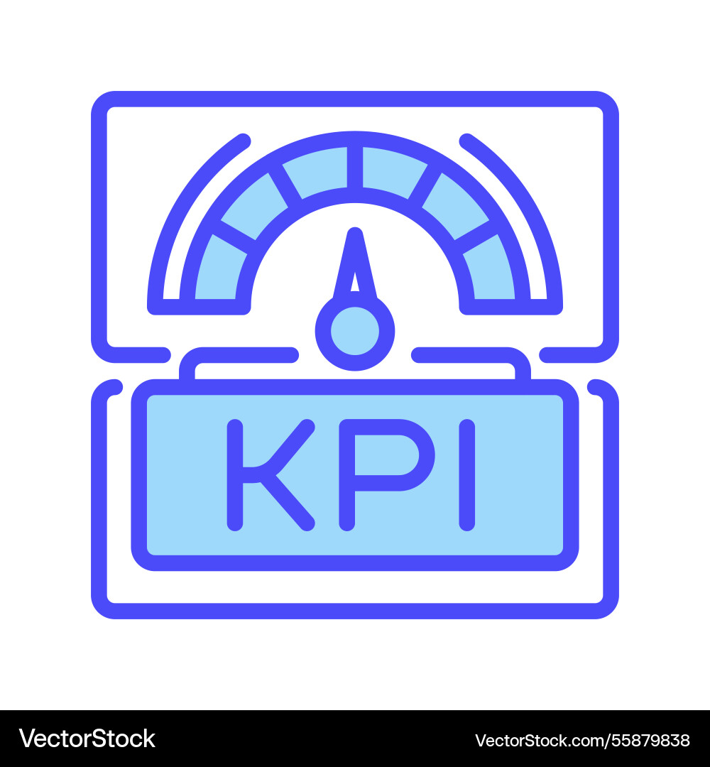 Kpi performance line icon linear style sign Vector Image