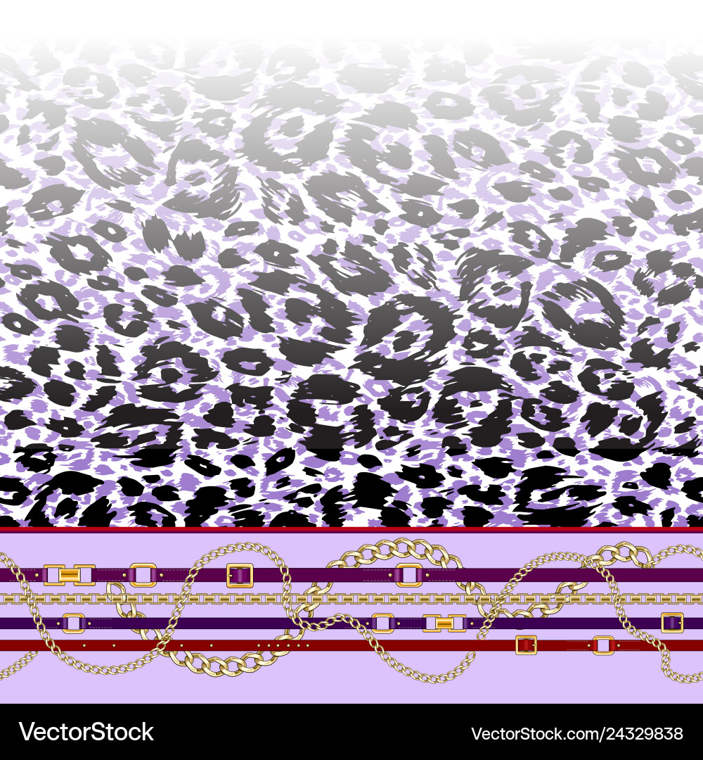Leopard Print Border Pattern vector image