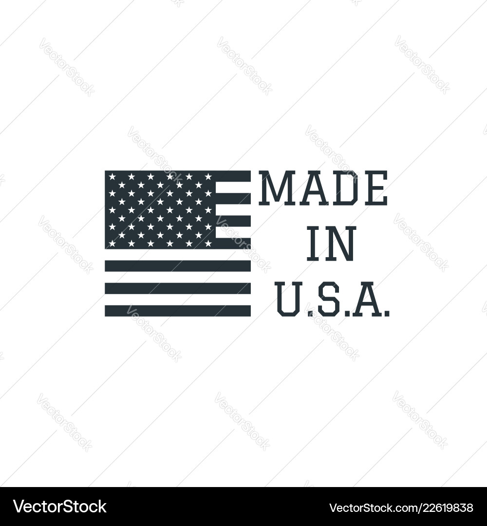Made in usa badge with flag elements Vector Image