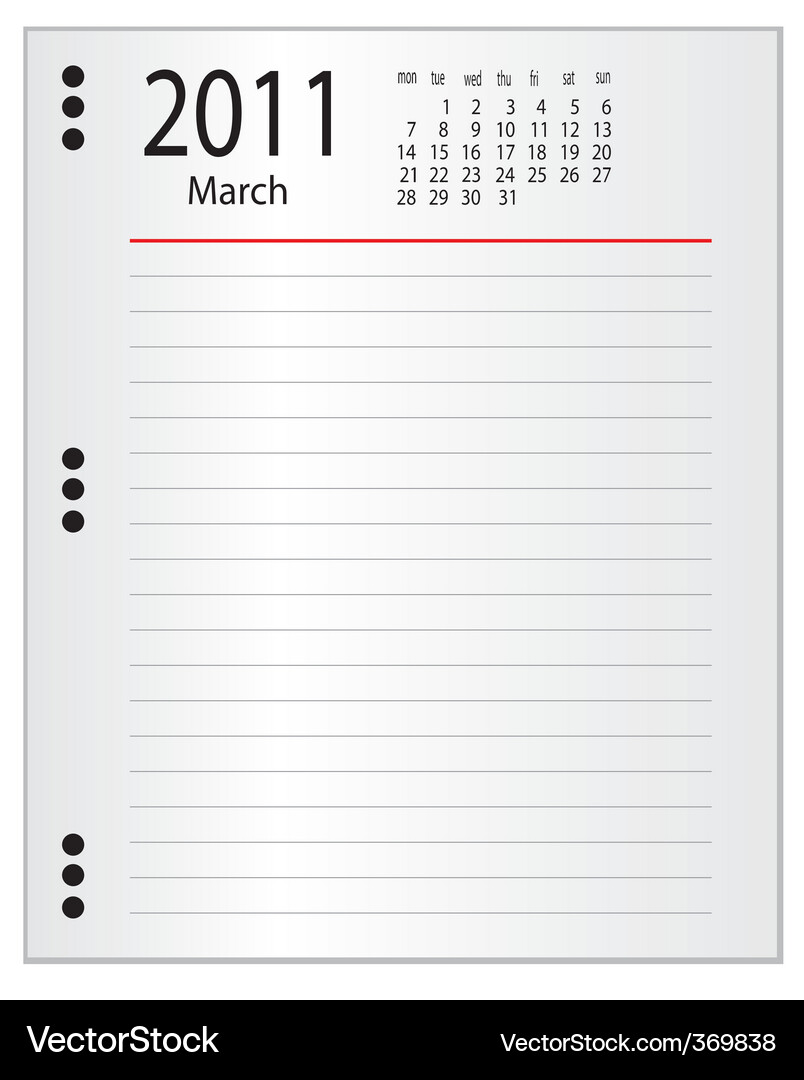 One page from a notebook Vector Image