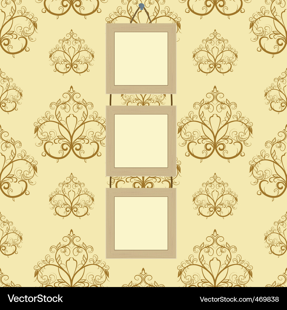 Ornate Blumenrahmen Hintergrundbild Vektorbild