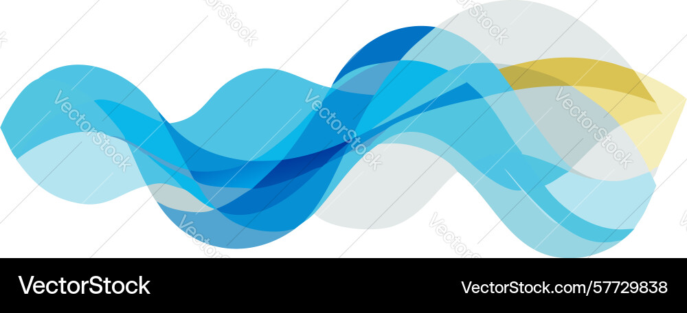 Serene abstract wavy flow design generative ai vector image