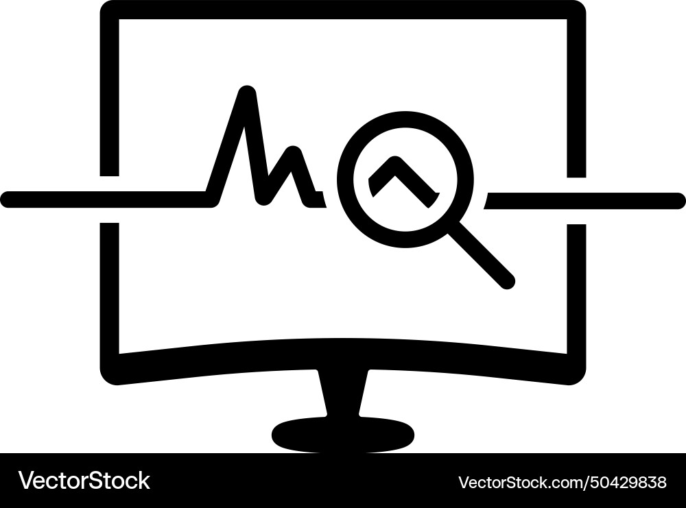 System monitoring performance icon vector image