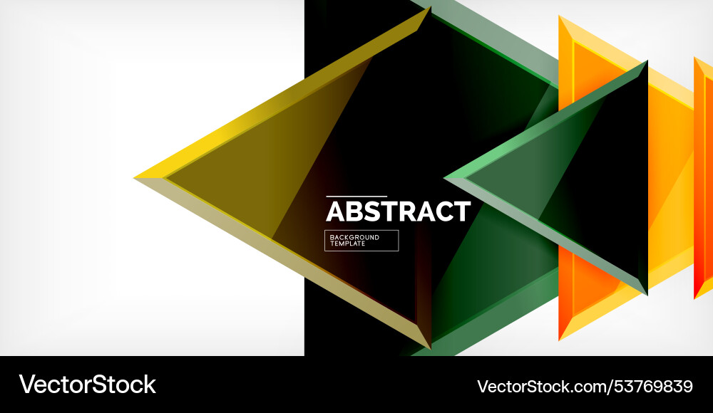 Abstract background - colorful triangles with 3d Abstract background - colorful triangles with 3d vector image