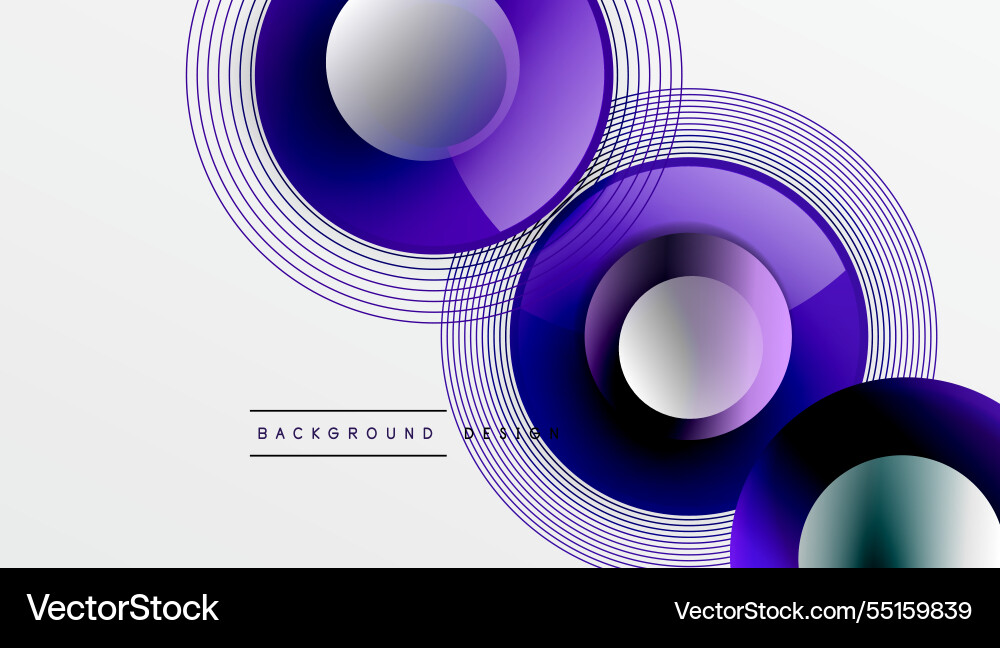 Abstract composition of overlapping circles Vector Image