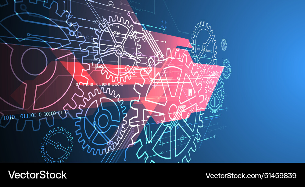 Abstract technological background with glowing Abstract technological background with glowing Vector Image