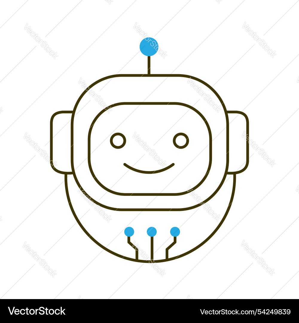 Ai avatar robot for smart automation icon design Vector Image