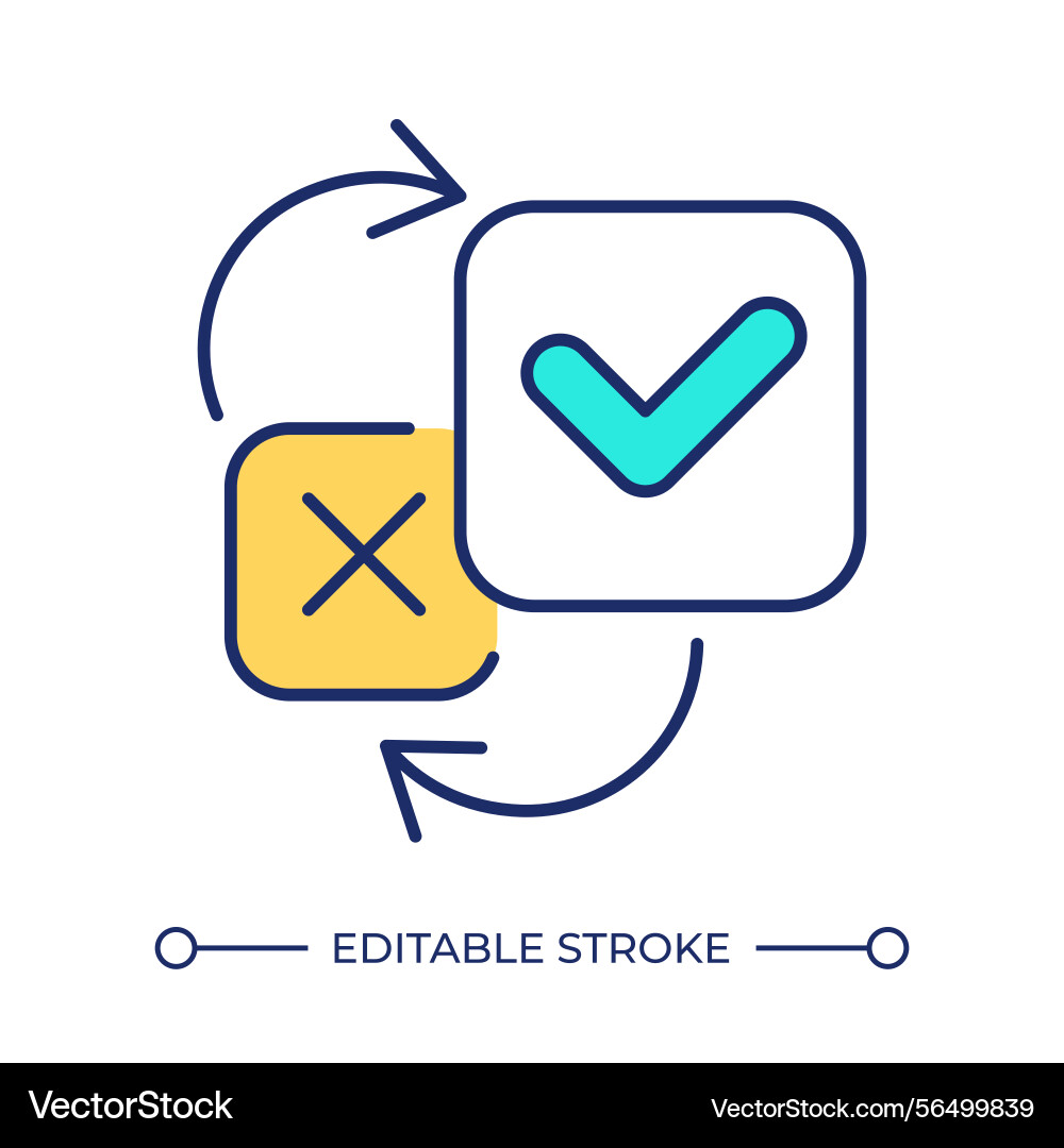 Changing user access allowance line color icon Changing user access allowance line color icon vector image