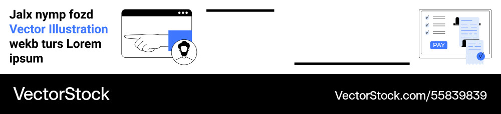 Hand pointing at location pin and web interface Hand pointing at location pin and web interface vector image