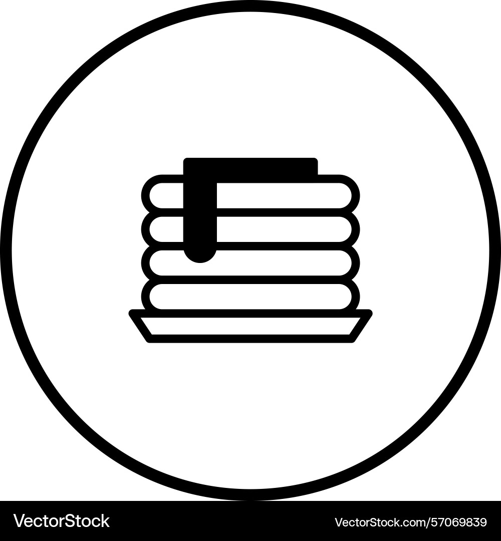 Minimalist pancake stack icon with syrup drizzle Vector Image
