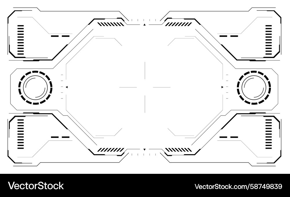 Sci-Fi HUD Interface Screen Vector Image