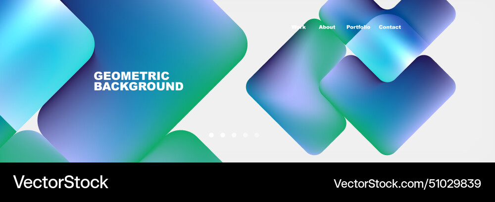 Symmetrical geometric pattern in azure and grass Vector Image