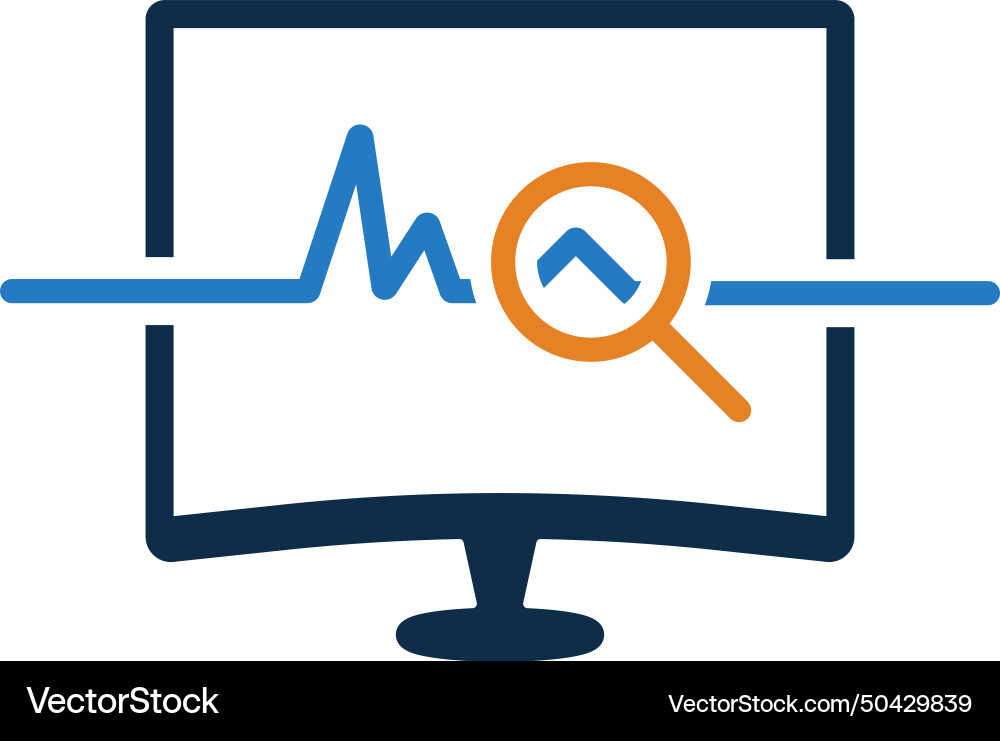 System monitoring performance icon vector image