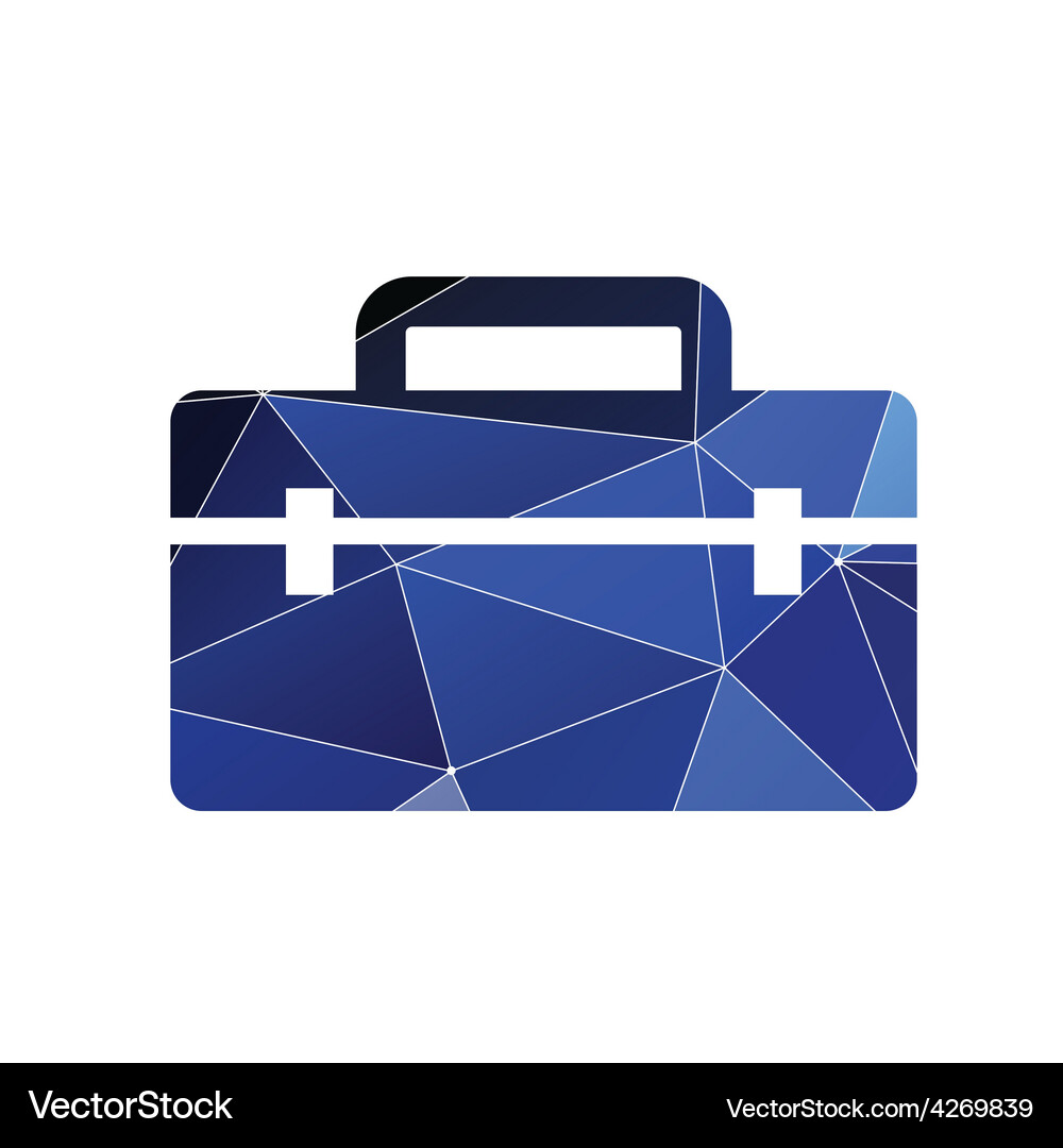 Tools box icon abstract triangle Vector Image