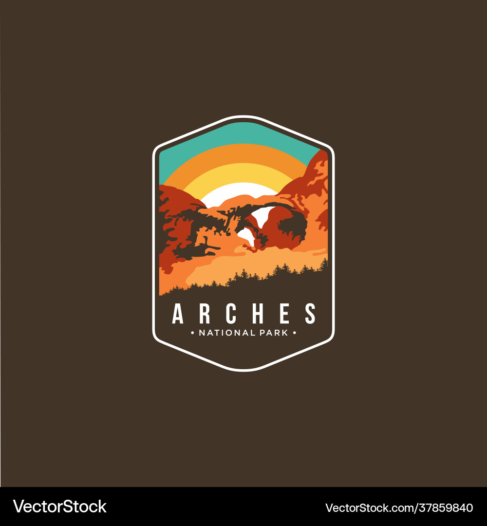 Arches National Park Emblem vector image