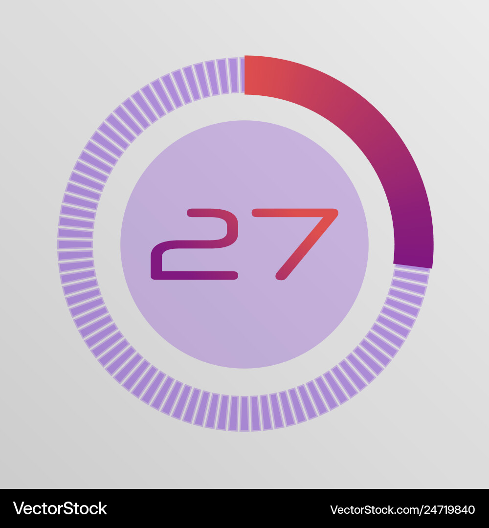 Circular interval timer Circular interval timer vector image