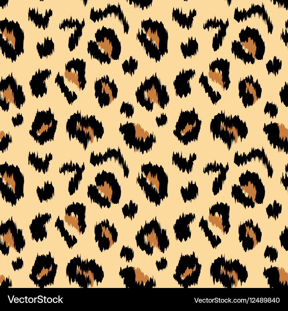 Leopard Print Seamless Pattern vector image